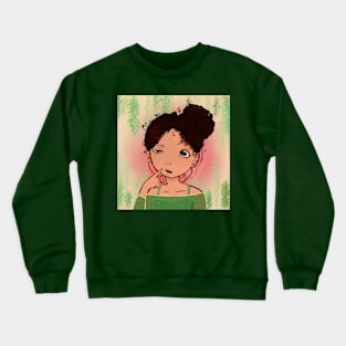 Confused / Thinking Mixed Girl Crewneck Sweatshirt